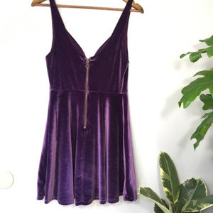 Urban Outfitters velvet purple skater dress